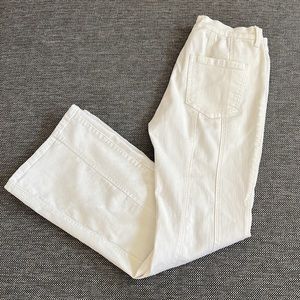 Free People White Flare Jeans